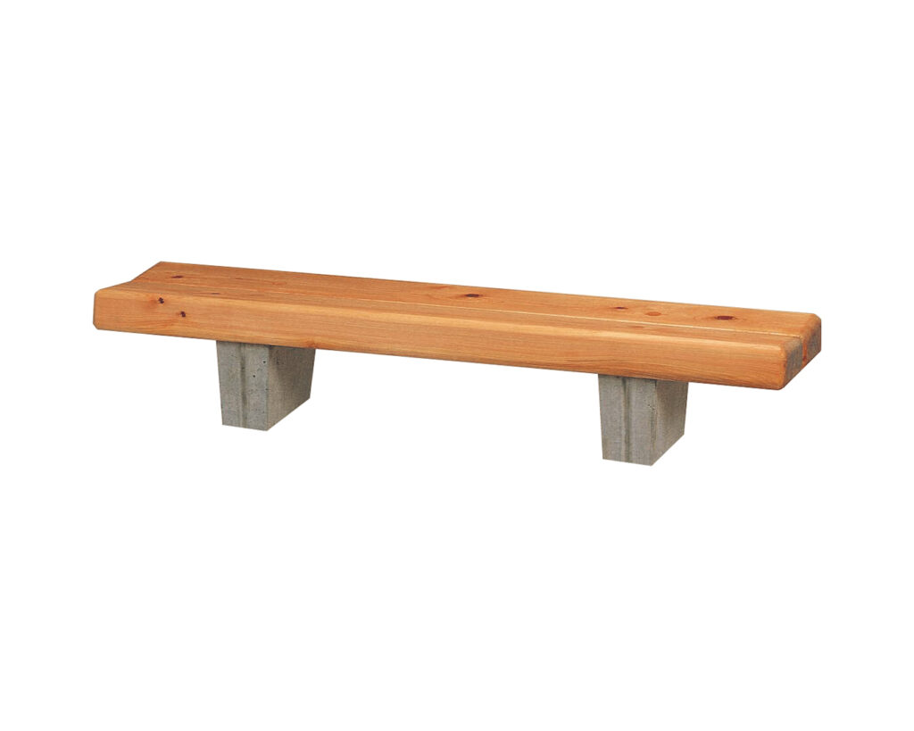 木製ベンチ 幅1.8ｍ（コンクリート脚） | 取扱製品 | 内田工業株式会社